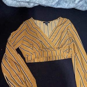 forever 21 size M, long sleeve crop top